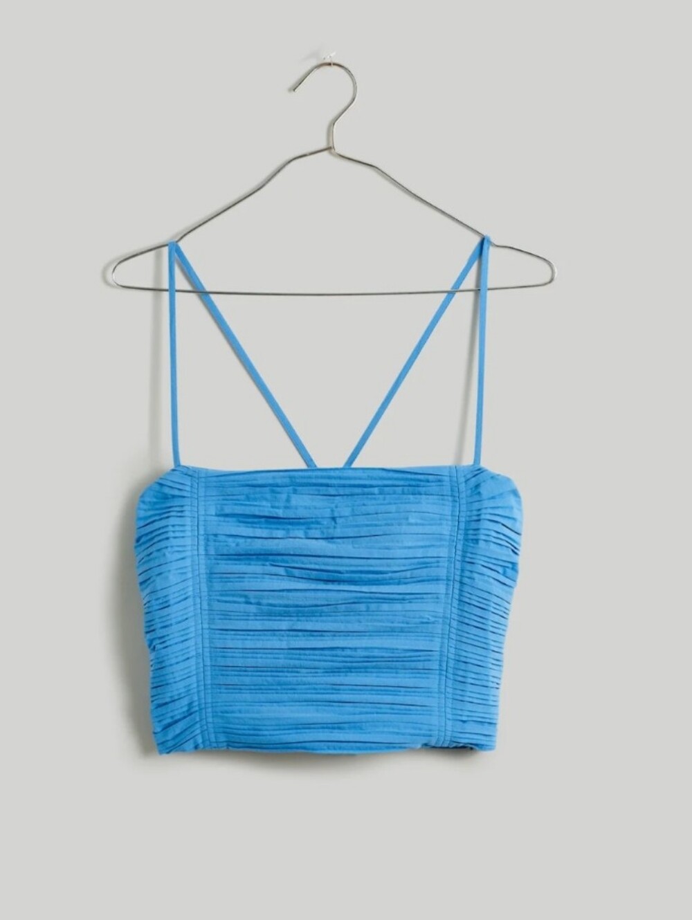 Madewell Poplin Crop Tube Top NWT